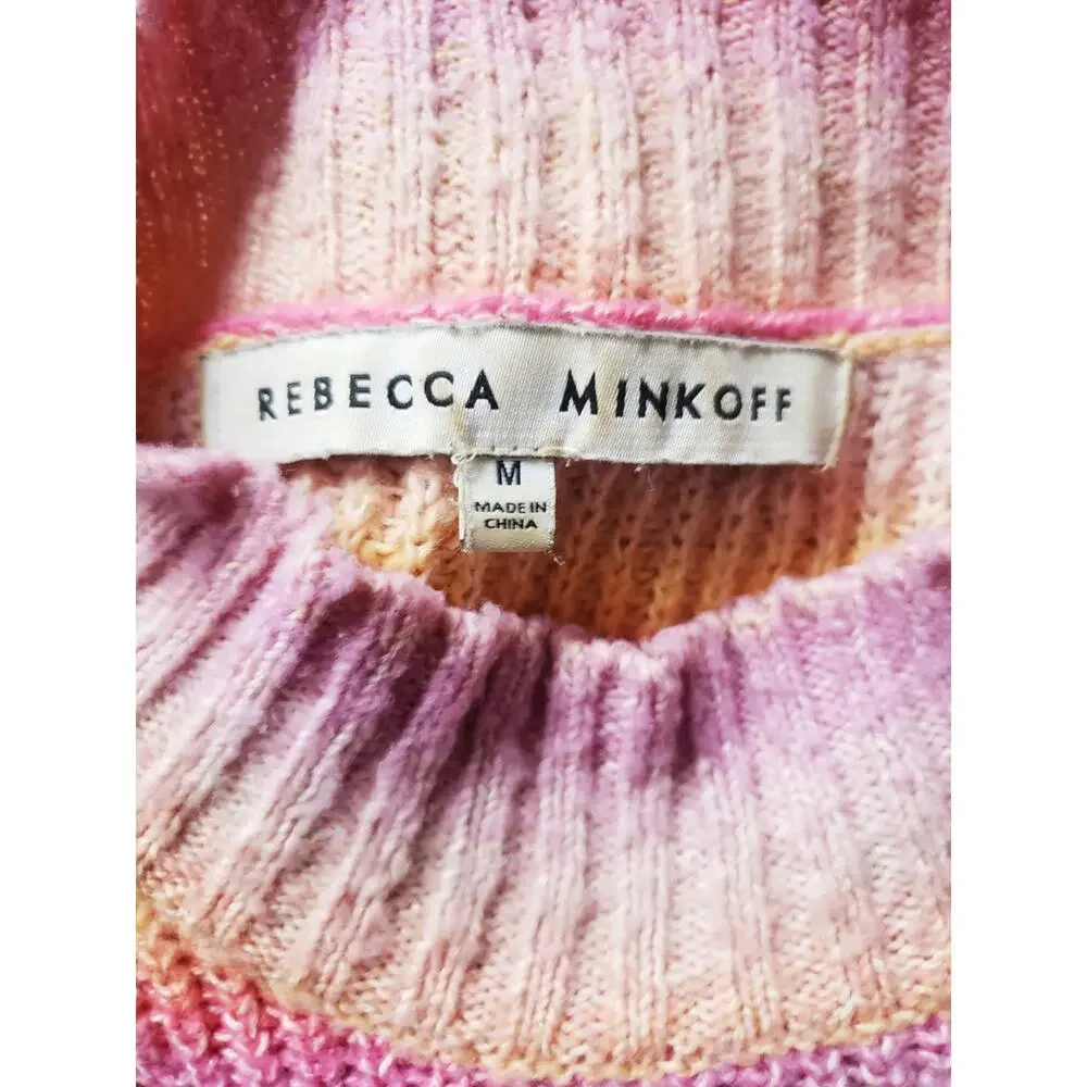 Rebecca Minkoff Brinkley Striped Cotton Blend Sweater Size Medium